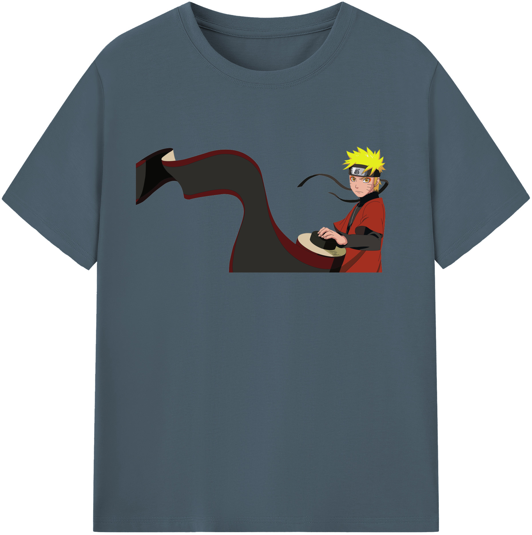 （画像用） NARUTO -ナルト- うずまき ナルト Uzumaki Naruto 綿100％半袖Tシャツ（フロントプリント）